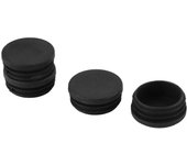 Uds. Tapa de pie para silla, tapa de extremo, tubo de pata, protección para muebles de mesa, plástico negro, diámetro 45 mm, redondo