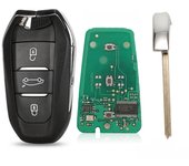 jinyuqin Smart Keyless Go Remote Key 3 Buttons 433MHz 4A PCF7945 ID46 Chip For Peugeot 308 408 508 5008 Emergency key HU83/VA2
