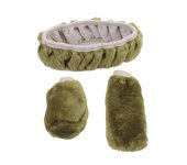 3pcs/Set Warm Faux Wool Steering Wheel Cover Fur Fluffy Thick Auto Car Steering Wheel Plush Cover Soft Wool Decoration Car
