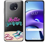 Tumundosmartphone Funda Gel Transparente para Xiaomi Redmi Note 9T 5G diseño Summer Dibujos