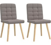 vidaXL Sillas de comedor 2 unidades en color Lino/Gris nube/Crema y más | cómodas modernas ergonómicas para comedor cocina salón hogar
