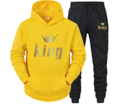 King And Queen Couple Outfit Hoodie and Jogger Pants High Quality Men Women Daily Casual Sport Jogging Suit King Queen Tracksuit
