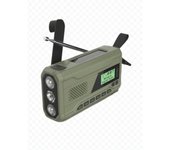 Radio portátil FM/DAB con dinamo solar de 4000 mAh, radio solar con manivela, radio solar de supervivencia, radio DAB, cargador USB y alarma de emergencia.