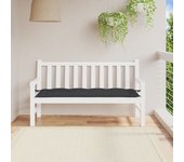 Cojín de banco de jardín tela Oxford negro 150x50x7 cm