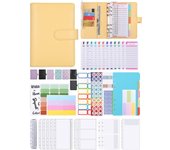 Macaron Classic Solid Color. Paired With A 37 Piece Set. A6 Financial Planning. Handmade Binder Cash Budget