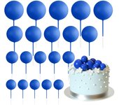 20 Pcs Ball Cake Topper Decorations Mini Balloons Cake Topper Sticks Orange Balls for Wedding Birthday Aniversary Cake Decoratio