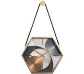 Adda Home Reloj Pared Metal Cristal 45x6x39 Cm - Decoración Funcional y Elegante
