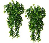 Artificial 5Forks Rattan Eucalyptus Wall Hanging Simulation Greenery Fake Hanging Plants Vine Diy  Home Outdoor Decor Plant