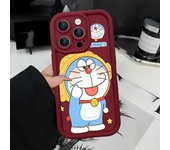 Cartoon Cute Doraemons Phone Case for Apple iPhone 13 Mini 12 Pro 14 Plus XS Max 8 7 11 Pro XR SE 15ProMax Square Liquid Cover