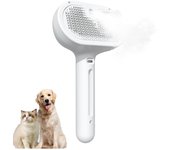 Furry Basics, cepillo de aseo para mascotas, cepillo de vapor para mascotas Labrador Charm Labradorcharm, peine de vapor para el cuidado, peine de masaje con rociador de vapor de agua para depilación democrática (1 pieza)