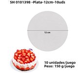Silvery Coated Round Cake Board Diameter 10-33CM Available Circle Cardboard Base Dessert Tray Mousse Cake Decorating Supplies