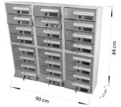Buzón de condo para exterior 24 cm 90X17X84h o 180X17X42h
