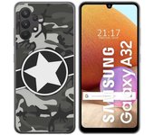 Tumundosmartphone Funda Gel Tpu para Samsung Galaxy A32 4G diseño Camuflaje 02 Dibujos