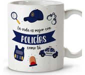 Taza Policía Local y Nacional – Tazas Originales y Personalizadas para Regalar – Regalo Único para Policías – Taza de Cerámica 330 ml – Detalle Perfecto para Profesionales de la Policía