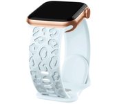 Engraved Strap For Apple Watch Band 44mm 40mm 45mm 49mm 41mm 38mm 42mm Leopard silicone bracelet iwatch series 7 se 3 6 8 ultra