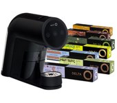 Delta Q IconiQ - Máquina de Café Espresso - Pack de Cafetera de Cápsulas Automática - Depósito para 10 Cápsulas - Pantalla Táctil - Incluye 70 Cápsulas de Café Especialidad y Orígenes