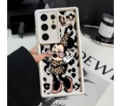 Phone Case for Samsung Galaxy S24 Ultra S22 S21 Plus S25Ultra S23 FE S20 S25 S21FE Shell Soft Cover Disney Leopard Mickey Minnie