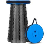 Taburete Plegable Portátil, de Segunda Generación, Taburete Telescópico Ligero, Altura Ajustable, Carga 397 LB, para Exteriores, Senderismo, Pesca, Barbacoa, Interior, Viajes, Fiestas