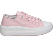 XTI KIDS | Zapatillas Bajas XTI KIDS para Niña – Deportivas con Plataforma en Color Rosa Nude – Sneakers con Cordones – Cuña Media y Cómoda – Estilo Casual – Versátiles – Modelo 151274