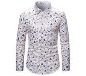 Camisa de Navidad con estampado de Alce de árbol Dorado brilliant