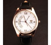 YAZOLE Men's Fashion Sport Stainless Steel Case Leather Band Quartz Analog Wrist Watch mens watches top brand luxury Wristwatch