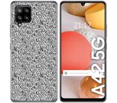 Tumundosmartphone Funda Gel Tpu para Samsung Galaxy A42 5G diseño Letras Dibujos