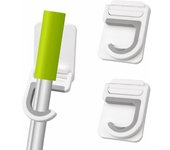 Colgador de escoba autoadhesivo para puerta de escoba de pared, sin perforación, para cocina, baño, oficina, garaje, 3 piezas