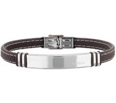 BREIL Colección SAVAGE, Pulsera Hombre en Acero, SILICONE, Ideas de Regalos para Hombre