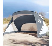 vidaXL Tienda de playa 185T poliéster gris 274x178x170/148 cm