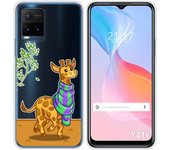 Funda Silicona Transparente para Vivo Y21 / Y21s / Y33s diseño Jirafa Dibujos