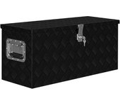 vidaXL Caja Aluminio80x30x35 cm Plateada Bricolaje Taller Herramientas Orden Color Plateado,  Negro, y mas