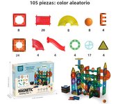Light Magnetic Tiles Building Blocks for Kids, 3D Clear Educational STEM Building Toys, Magnetic Marble Run Blocks Toys for Kids