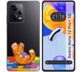 Funda Silicona Transparente para Xiaomi Redmi Note 12 Pro+ Plus 5G diseño Leopardo Dibujos