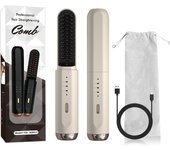 Cepillo Alisador de Pelo sin Cable Cepillo Alisador de Pelo con Calor Rápido Multifuncional Peine Eléctrico Caliente Pelo Profesional cepillo alisador de cabello