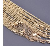 10pcs/Lot Gold Color Stainless Steel Chain 45cm Adjustable Necklace Width 1.2/1.5/1.6/2.2/2.5/3mm Men Women Jewelry Chain Bulk