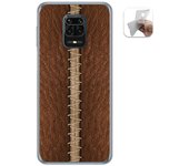 Tumundosmartphone Funda Gel Tpu para Xiaomi Redmi Note 9S / Note 9 Pro diseño Cuero 01 Dibujos