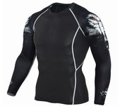 Gym MMA Men's Compression Running T-Shirt Long Shirt Sweat Second Skin Fitness Cycling Sports Top Sun protection Track Suit 4XL