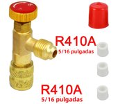 Air Conditioner Refrigerant Safety Valve, for R410A & R22, 1/4" & 5/16" Hand Tool Parts, Refrigeration Inflator Adapter