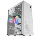 Mars gaming mc100 semitorre gaming - acero ultra-ligero - refrigeracion avanzada convect-cool - iluminacion fixed rgb - soporte placas atx/microatx/mini-itx - color blanco