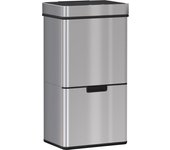 HOMCOM Cubo de Basura para la Cocina Apertura Automática Sensor Papelera de Cocina o Dormitorio 72L Acero Inox