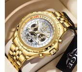 LIGE Top Brand Luxury Man Watch Automatic Tourbillon Mechanical Watches for Mens Multifunctional Luminous Waterproof Date Clocks