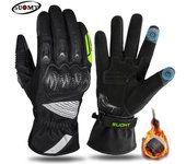 SOUMY-guantes de invierno para motocicleta, manoplas cálidas para esquí, nieve, impermeables, pantalla táctil, ciclismo, moto, dedos completos, algodón grueso