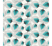 Papel Pintado Floral Pluma Azul