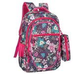J.S ONDO MOCHILA TIPO TELA PARA MUJER Mochila Escolar Mochila de Viaje Negocios Trabajo Diario Antirrobo Impermeable Grande Mochila Ordenador ESTAMPADO DEL FLORES