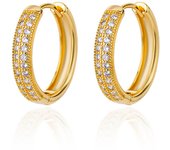 Cubic Zircon Hoop Earrings for Women Luxury Gold Color Stainless Steel Earrings 2024 Trend Piercing Aesthetic Ear Jewelry aretes