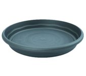 Plastiken TERRA - Plato Redondo de 30cm para Macetas de 25 cm 14L. Antracita