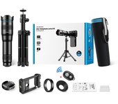 APEXEL New Metal 36X Telephoto Zoom Lens with Tripod Universal Clip Telescope for iPhone Samsung Smartphones for Camping Hiking