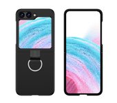 Simplicity Fashion Foldable Ring Buckle Holder Phone Case For Samsung Galaxy Z Flip 3 4 5 5G Shockproof Soft Silicone Back Cover