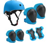 Juego de casco y protectores para niños de 3 A 10 años, de Bicicleta Cascos, Cascos de patineta para niños y niños, juego de rodilleras, coderas y muñequeras, para Cycling, sobre patinetas