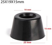 10pcs Anti Slip Furniture Legs Feet Black Speaker Cabinet Bed Table Box Conical Rubber Shock Pad Floor Protector Furniture Parts
